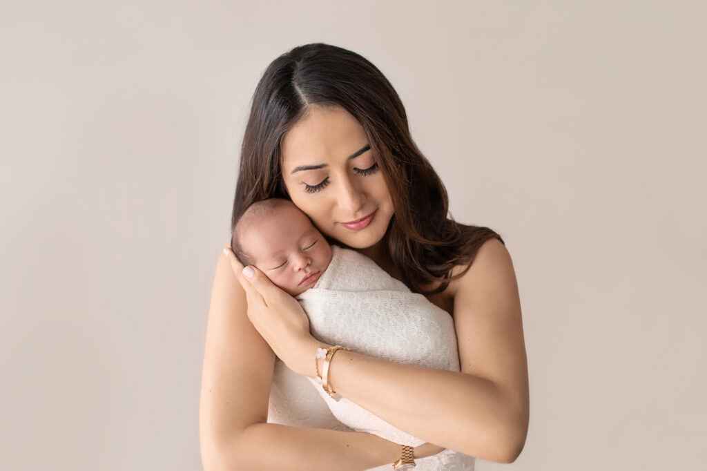 baby in moms arms