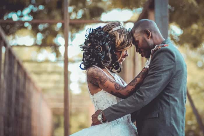 couple having a wedding photoshoot