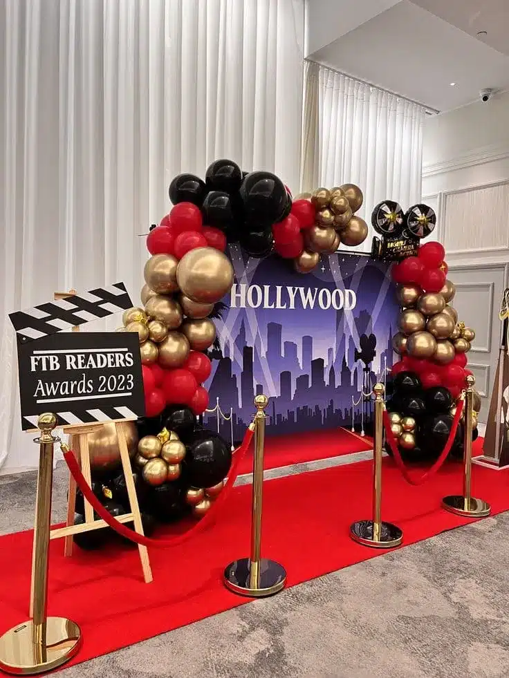 hollywood theme with red carpet