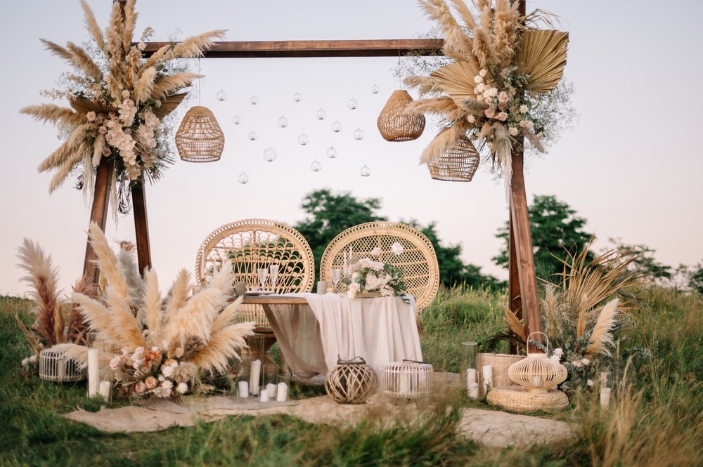 Fabulous Wedding For Two Wedding Table Set Up In Boho