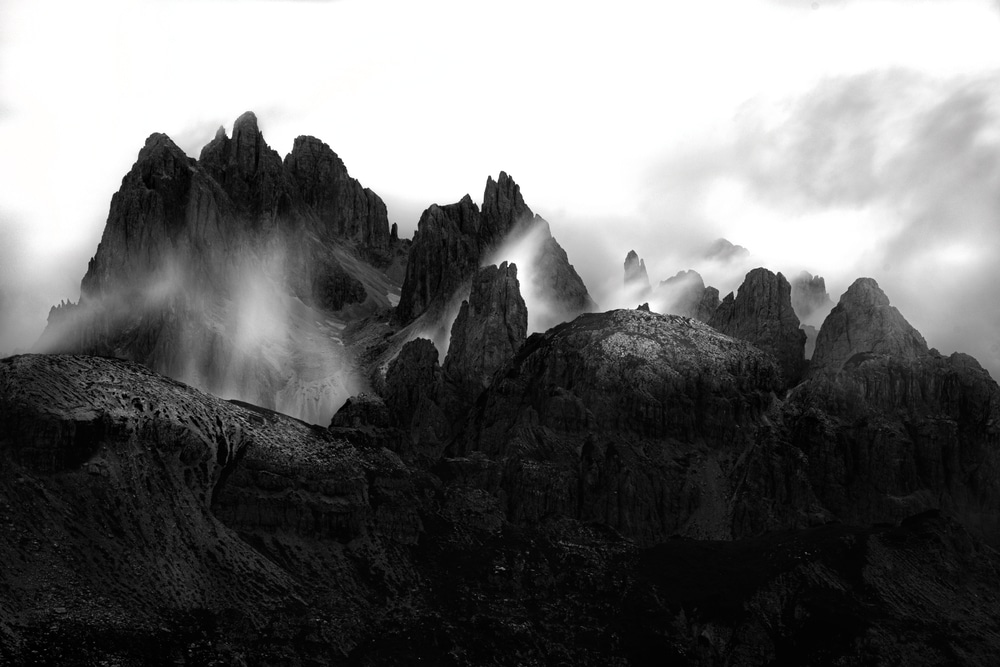 Mountain Alps In Italy Clouding Day